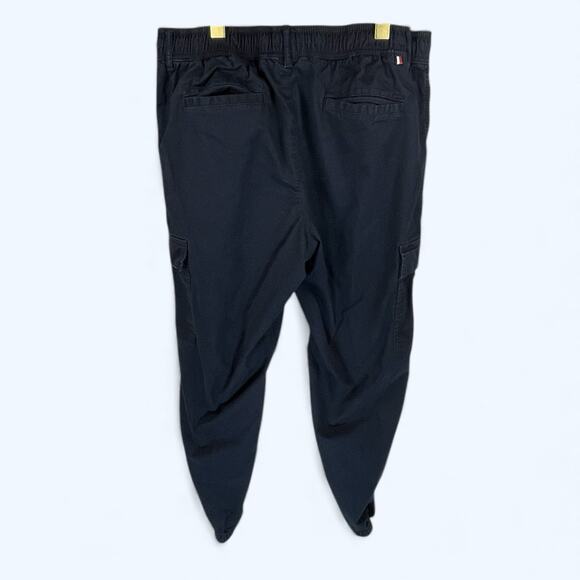 Tommy Hilfiger Women's Navy Blue Cargo Ankle Jogger Cotton Canvas Large - Picture 1 of 7